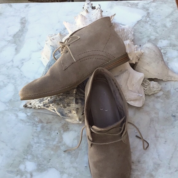 Franco Sarto Tan Suede Lace Up Ankle Boots Size 6.5 - Picture 13 of 15